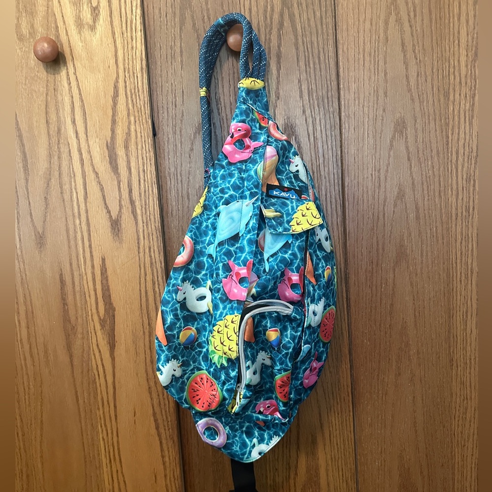 Kavu Sling Bag with Colorful Fruit and Floaty Print